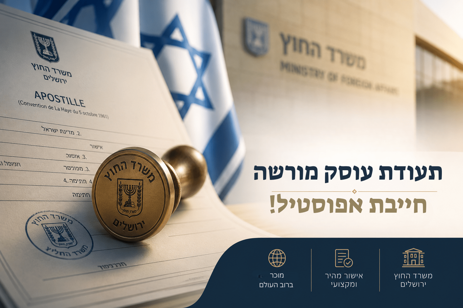 אפוסטיל תעודת עוסק מורשה