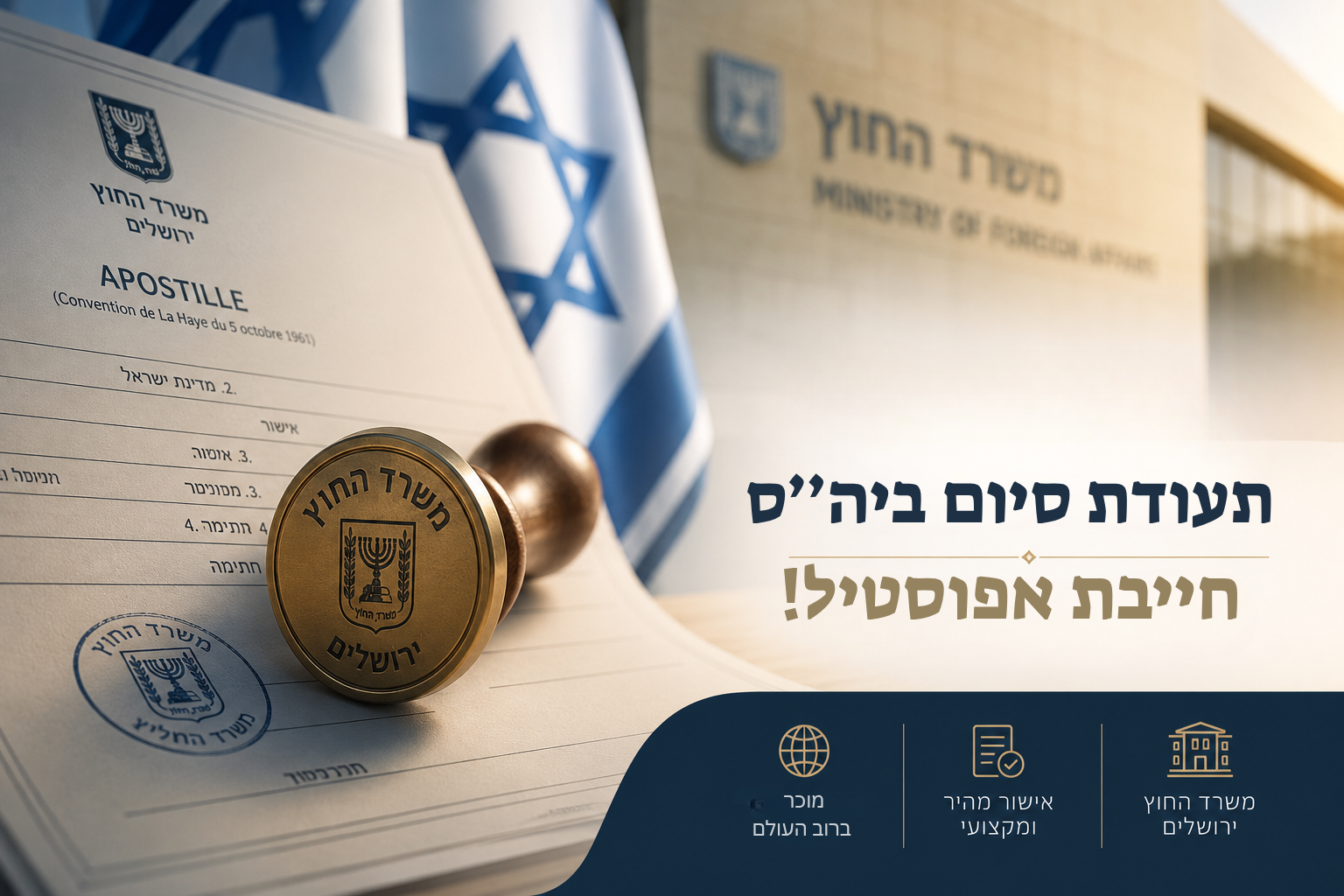 אפוסטיל תעודת סיום בית ספר